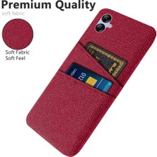 Cool-M Case Samsung Galaxy A05 4g Çizik Dirençli Pc+Kumaş Kartı Yuvaları Telefon Koruyucu Kabuk (Yurt Dışından)