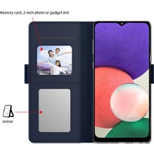 Cool-M Case Samsung Galaxy A05 4g Pu Deri Telefon Kapağı Ayna ve Kart Yuvası (Yurt Dışından)