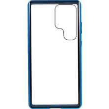 Cool-M Case Samsung Galaxy S24 Ultra Manyetik Temperli Cam Çift Taraflı Telefon Kapağı (Yurt Dışından)