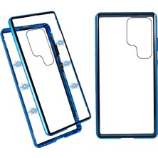 Cool-M Case Samsung Galaxy S24 Ultra Manyetik Temperli Cam Çift Taraflı Telefon Kapağı (Yurt Dışından)