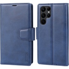 Cool-M Case Samsung Galaxy S24 Ultra Deri Kılıf Söndürülebilir Manyetik Cüzdan Stand Telefon Kapağı (Yurt Dışından)