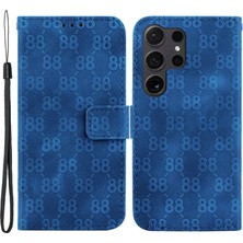 Cool-M Case Samsung Galaxy S24 Ultra Double 8 Şekilli Flip Pu Deri Telefon Kapağı (Yurt Dışından)