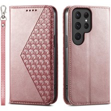 Cool-M Case Samsung Galaxy S24 Ultra Baskılı Pu Deri+Tpu Cep Telefonu Cüzdan Kapağı (Yurt Dışından)