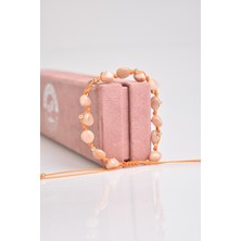 Safnaturel Güneş Taşı Doğal Taş Makrome Bileklik