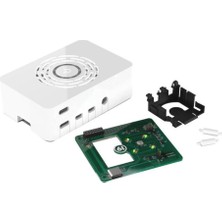 ThePiHut Raspberry Pi 4 Beyaz Kutu - Güç Düğmeli