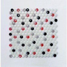 MozaiKristaL Mutfak Tezgah Arası, Banyo, Havuz, Sauna, Spa, Ev, Bahçe ve İşyeri, Yaşam Alanlarının Tüm Yüzeyleri İçin 22 Mm. Yuvarlak Cam Mozaik. ( 1 Koli = 1 m2 Fiyatıdır )