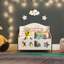 Mingitav Monte Bank Montessori Kitaplık Dergilik Ahşap Masaüstü Mini Kitaplık Montessori Çocuk Kitaplığı Çocuk Odası Kitaplık
