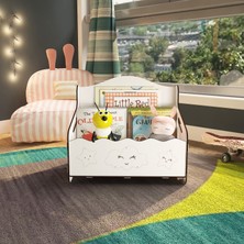 Mingitav Monte Bank Montessori Kitaplık Dergilik Ahşap Masaüstü Mini Kitaplık Montessori Çocuk Kitaplığı Çocuk Odası Kitaplık