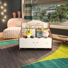 Mingitav Monte Bank Montessori Kitaplık Dergilik Ahşap Masaüstü Mini Kitaplık Montessori Çocuk Kitaplığı Çocuk Odası Kitaplık