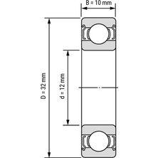 Prc 6201 Zz (Metal Kapaklı) Rulman 12X32X10