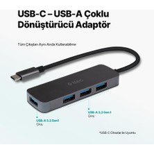 Ttec 4 Girişli Usb-C Hub/çoklayıcı Usb-A 3.2 Hub 4*usb-A 3.2 (Macbook Uyumlu)