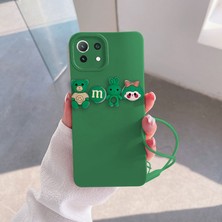 Zebana Xiaomi Mi 11 Lite 5g Ne Uyumlu Kılıf Love Bear Silikon Kılıf Açık Yeşil