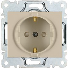 Makel Topraklı Priz Çocuk Korumalı Krem Defne