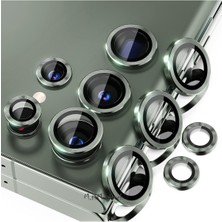 M.TK Moveteck Samsung Galaxy S24 Ultra Için Kamera Lens Koruyucu Temperli Cam Safir Lens Camı Tekli 5 Parçalı Titanyum Renkli Koruma