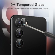 MTK Moveteck Samsung Galaxy S24 Için Kamera Lens Koruyucu Temperli Cam Safir Lens Camı Tekli 5 Parçalı Titanyum Renkli Koruma