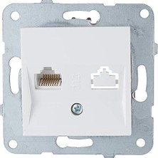 Viko Data Cat6 Çerçevesiz Tekli Beyaz Karre