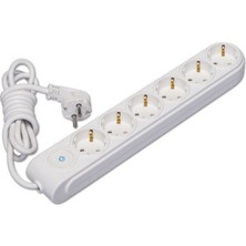 Makel Grup Priz Anahtarlı 6 Lı 5 mt Kablolu Yeni Nesil