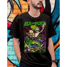 Bu Tshirt Rıck And Morty' Temalı Ön Yüz Baskılı Street Wear Oversize Unisex Tişört