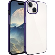 Cupcase Apple iPhone 15 Plus Kılıf Sert Pc Renkli Çerçeveli  Riksos Kapak