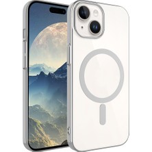 Cupcase Apple iPhone 15 Plus Kılıf  Wireless Şarj Özellikli Pixel Magsafe Kapak