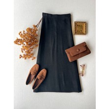 Küçüğüm Butik Siyah Renk Kaşe Uzun Etek