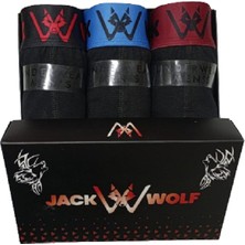 Jack Wolf 3 Lü Vıp Kutu Pamuklu Likralı Erkek Boxer