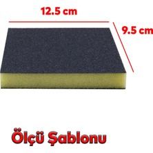 Badem10 Yassı Sünger Zımpara 9.5 x 12.5 cm Takoz Blok Flex Taşlama Ahşap El Zımparası Kum Seti 6 Adet