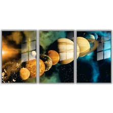 Gaagart Temperli Gerçek Cam Tablo Seti Güneş Sistemi ve Gezegenler