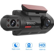 3 Inç Wifi 1080P Gece Görüş Dashcam 170 Geniş Açı Çift Lens Arka  Dvr IPS Ekran Araç Içi Kamera