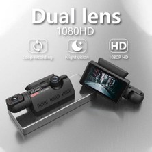 3 Inç Wifi 1080P Gece Görüş Dashcam 170 Geniş Açı Çift Lens Arka  Dvr IPS Ekran Araç Içi Kamera