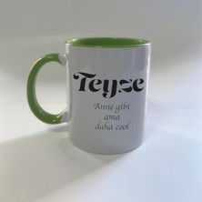 Mor Mürekkep Teyze Baskılı Yeşil Mega Kupa