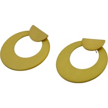 Koton Altın Renk Üçlü Takı Set1 (Parlak Taşlı Kolye 42CM,6'LI Yüzük Set S Beden,metal Halka Küpe 3,5cm)