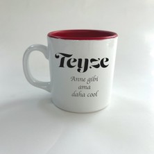 Mor Mürekkep Teyze Baskılı Kırmızı Multi Kupa