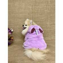 Maria Pet Fashion Unicorn Şapkalı Köpek Kıyafeti Tulumu/unicorn Peluş Lila Tulum/peluş Tulum/kedi Köpek Kıyafeti