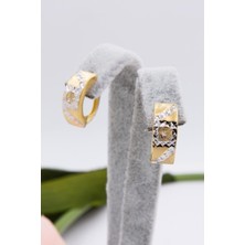 Latif Kuyumcu 14 Ayar Altın Küpe J Klips Kadın Küpe LKKP1297