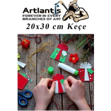 Artlantis Kırmızı Keçe 50 x 70 cm 2 0 mm 3 Adet Renkli Hobi Keçesi Elişi Keçesi