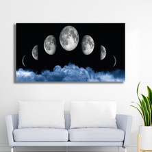 Gaagart Panoramik Kanvas Duvar Tablosu Bulutlar ve Ay Döngüsü