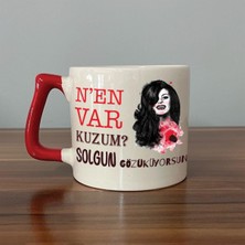 Mor Mürekkep Nen Var Kuzum? Baskılı Kırmızı Kulplu D Kupa