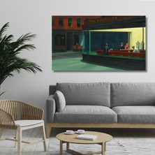 Gaagart Tekli Yatay Kanvas Tablo Edward Hopper Gece Kuşları