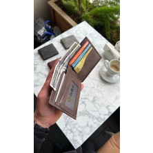 Derius Texas Vintage Kahve Hakiki Deri Kişiye Özel İsim Baskılı Erkek Cüzdanı(KULLANIŞLI MODEL)