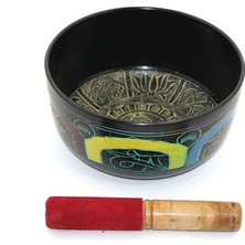 Hediye Sandalı  Huzur ve Dinginlik Veren  Desenli Meditasyon Çanı 19 cm