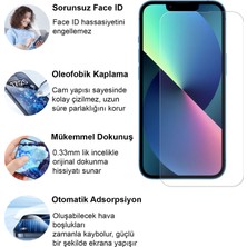 CepStok Apple iPhone 13 Mini(5.4") Kırılmaz Cam Şeffaf 0.3mm Kılıf Dostu Temperli Ekran Koruyucu