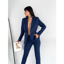 Diaves Koyu Yeşil Kruvaze Blazer Ceket Havuç Pantolon Takım Elbise