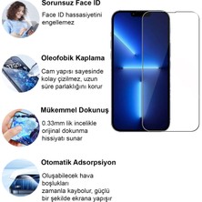 CepStok Apple iPhone 13 Pro Max(6.7") Kırılmaz Cam Şeffaf 0.3mm Kılıf Dostu Temperli Ekran Koruyucu