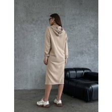 Elif Özbey Taş Kapşonlu Sweat Elbise