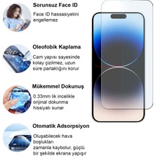 CepStok Apple iPhone 14 Pro Kırılmaz Cam Şeffaf 0.3mm Kılıf Dostu Temperli Ekran Koruyucu