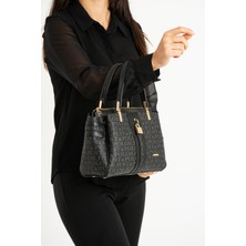 Just Polo Siyah Orta Boy Günlük Kullanıma Uygun Kadın Omuz Çantası Shoulder Bag