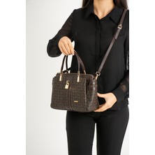 Just Polo Kahve Orta Boy Günlük Kullanıma Uygun Kadın Omuz Çantası Shoulder Bag