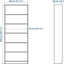 IKEA Bılly Kitaplık Beyaz Renk Meridyendukkan Kitaplık 80X202X28 cm Açık Kitaplık