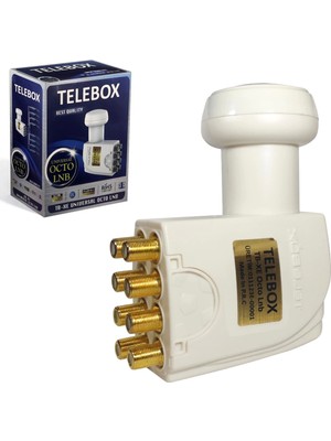 Telebox Lnb Sekizli (Octo) Gold 0.1db 3D Telebox Tb-Xe